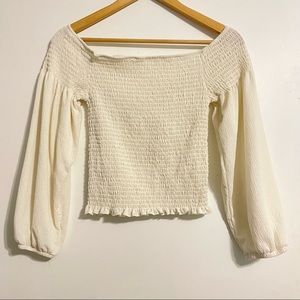 Donating soon! Off-shoulder peasant blouse